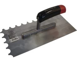 MAURERLOB Lijmspaan Halfrond Getand 28x13 Cm Staal